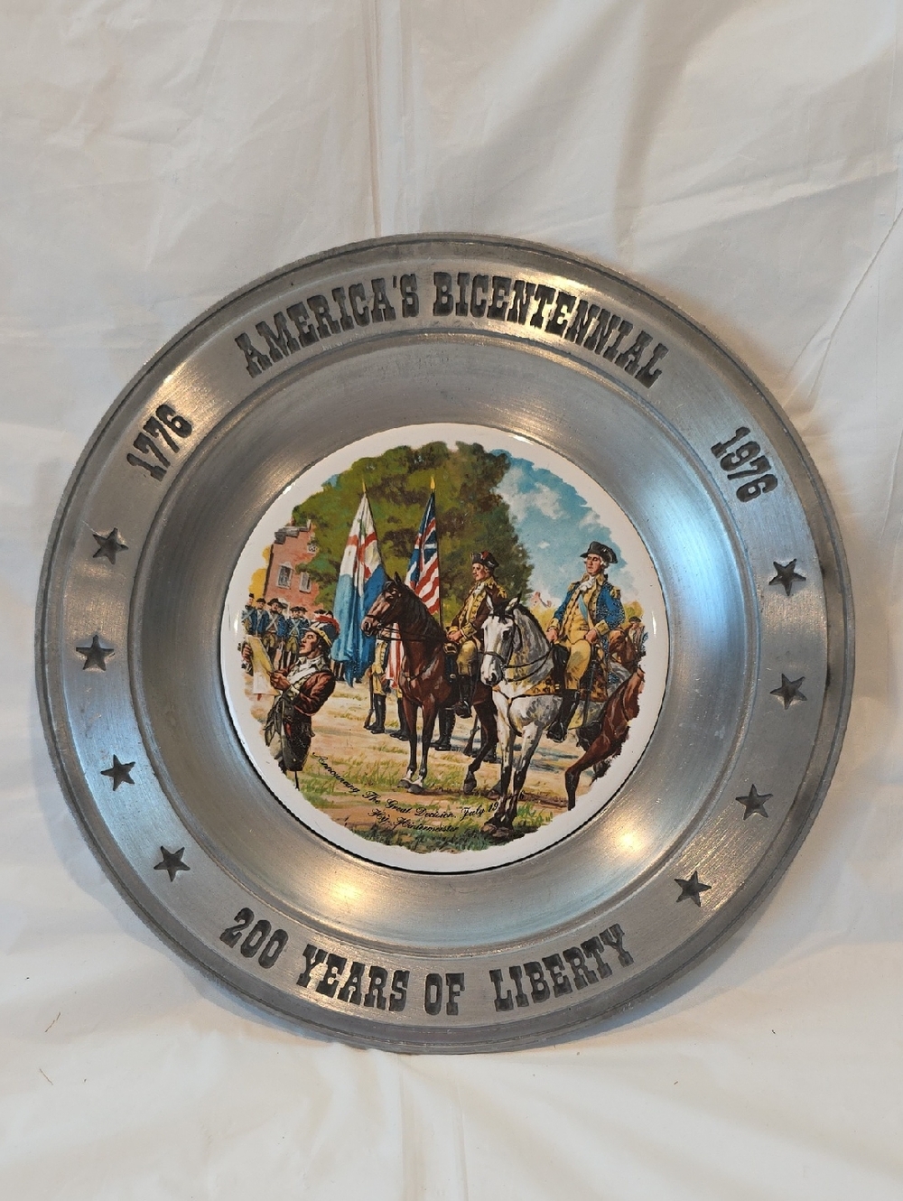 Vintage 1976 America's Bicentennial commemorative plate Spirit Of '76